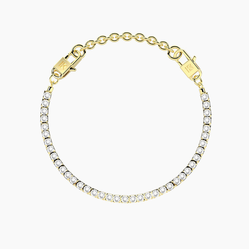 Bracciale tennis dorato componibile Milleluci