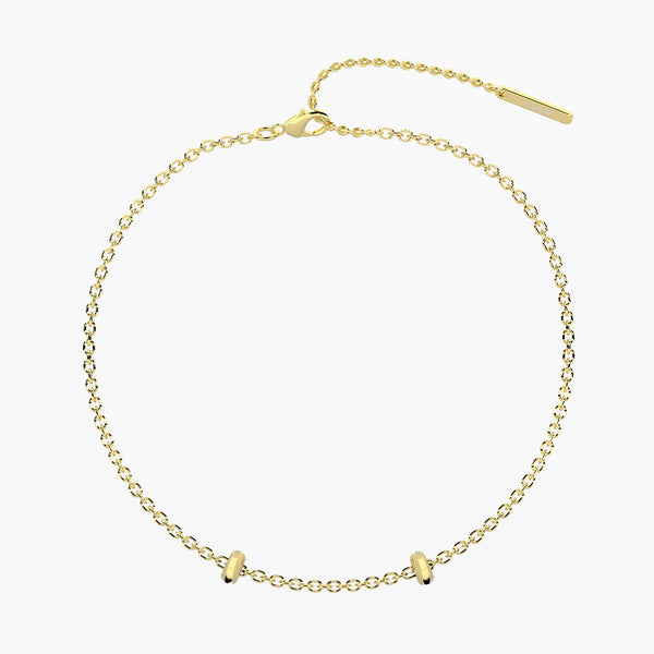 Cavigliera dorata componibile con catena diamantata Alba