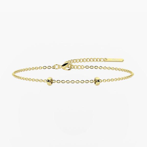 Cavigliera dorata componibile con catena diamantata Alba