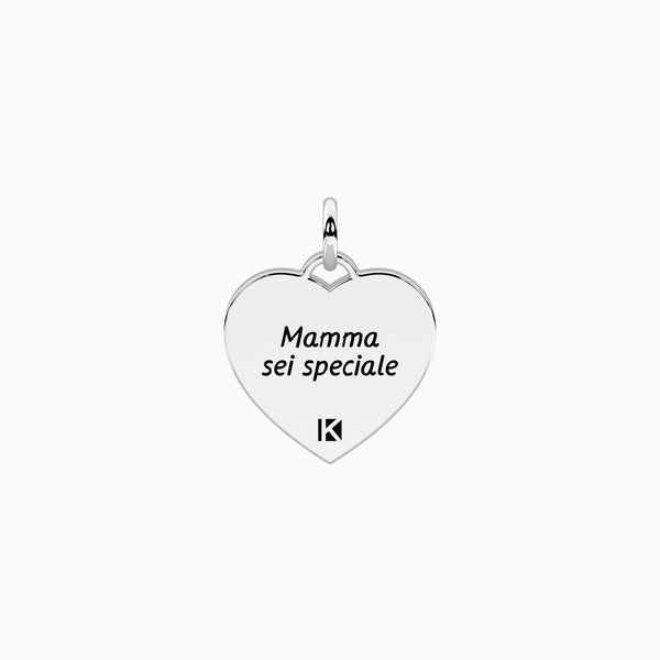 Ciondolo cuore con scritta il tuo sorriso Mamma sei speciale