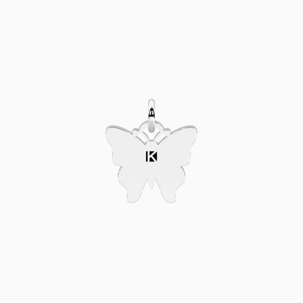 Ciondolo farfalla con cristalli rosa Butterfly