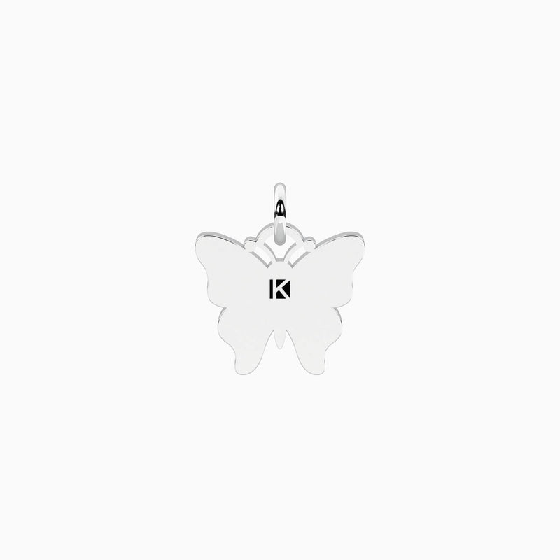 Ciondolo farfalla con cristalli rosa Butterfly