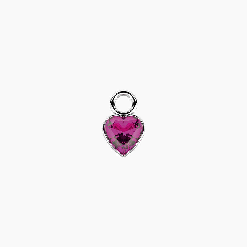 Ciondolo a cuore rosa per orecchini Energia | love