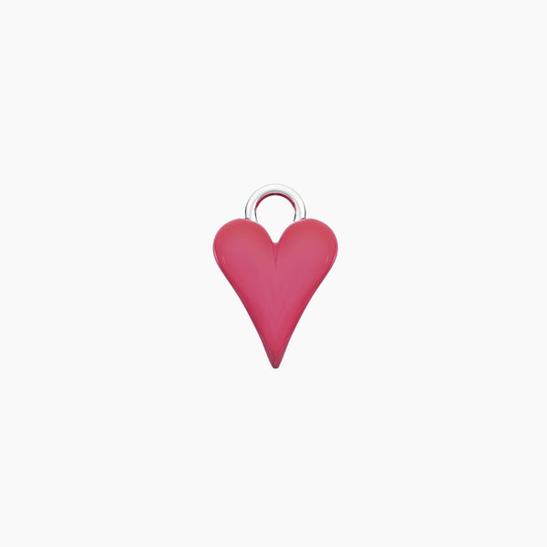 Ciondolo per orecchini a forma di cuore rosa Cuore matto