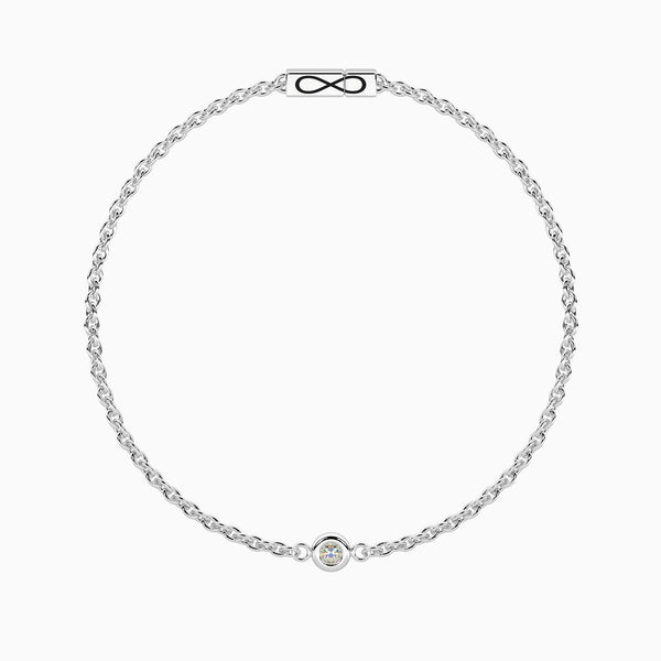 Bracciale con diamante lab-grown e chiusura non-reversibile Diamante