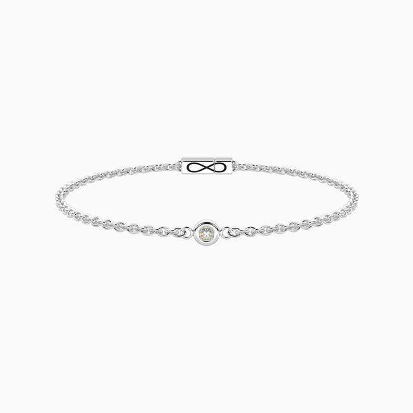 Bracciale con diamante lab-grown e chiusura non-reversibile Diamante