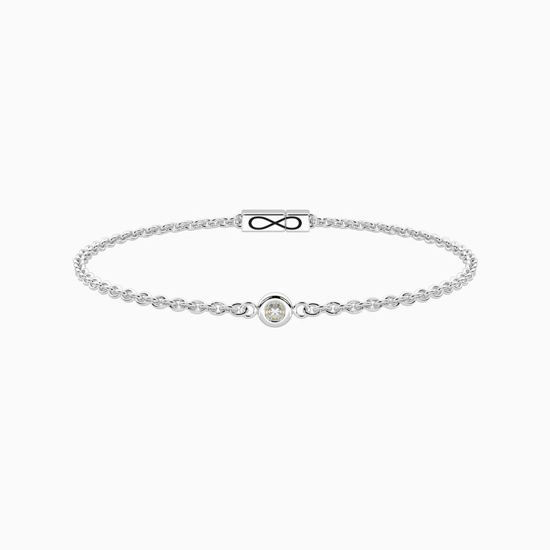 Bracciale con diamante lab-grown e chiusura non-reversibile Diamante