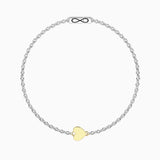 Bracciale con cuore in oro 9kt e chiusura non-reversibile Cuore