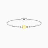 Bracciale con cuore in oro 9kt e chiusura non-reversibile Cuore
