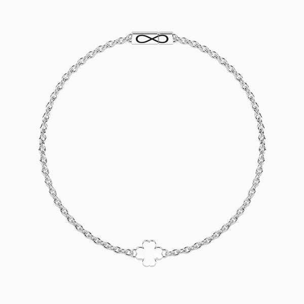 Bracciale con quadrifoglio e chiusura non-reversibile Quadrifoglio