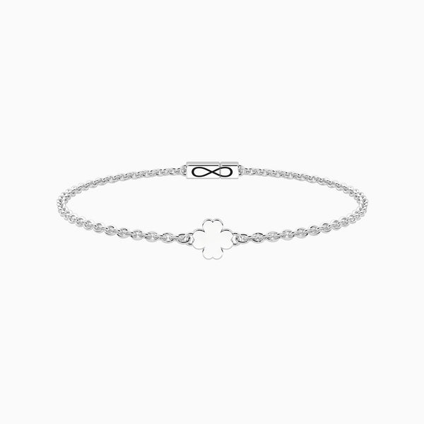 Bracciale con quadrifoglio e chiusura non-reversibile Quadrifoglio
