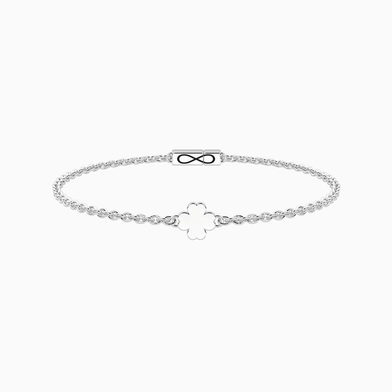 Bracciale con quadrifoglio e chiusura non-reversibile Quadrifoglio