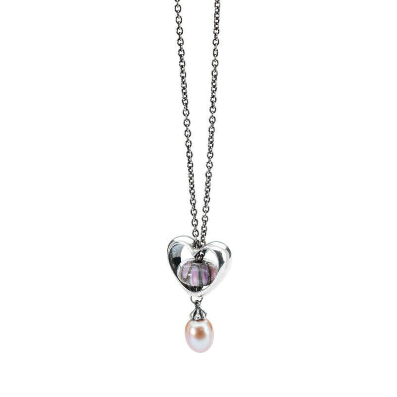 Collana d'Argento con Perla Rosa - Gioielleria Fondente