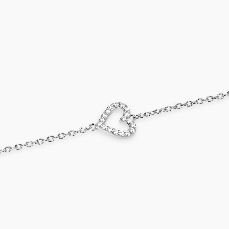 Bracciale con cuore in diamanti lab-grown My Diamond
