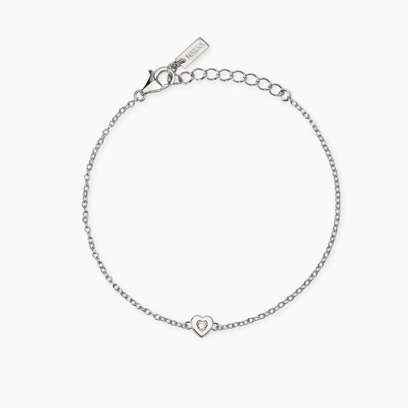 Bracciale con cuore e diamante lab-grown My Diamond