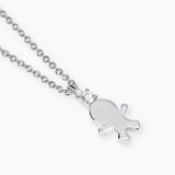 Girocollo con ciondolo bimbo e diamante lab-grown My Diamond