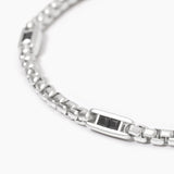 Bracciale con catena veneta e inserti neri Race