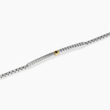 Bracciale con catena veneta e piastra Geometrico