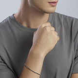 Bracciale tennis da uomo con zirconi neri Cult