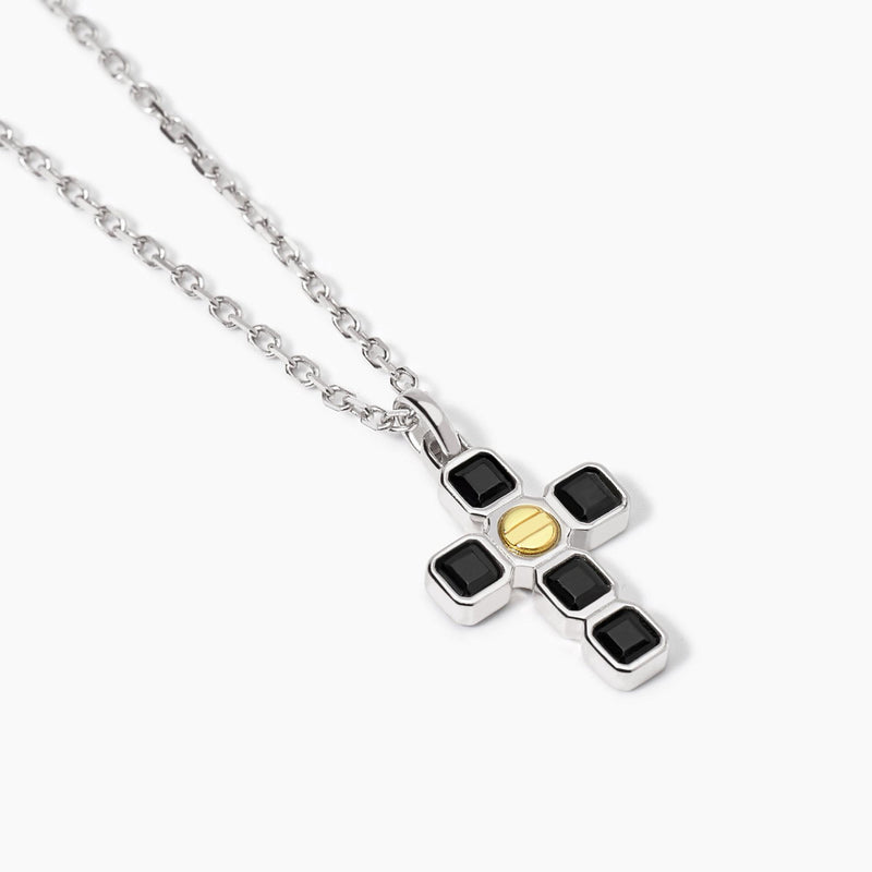 Collana croce con zirconi Mystical
