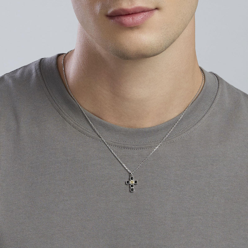 Collana croce con zirconi Mystical