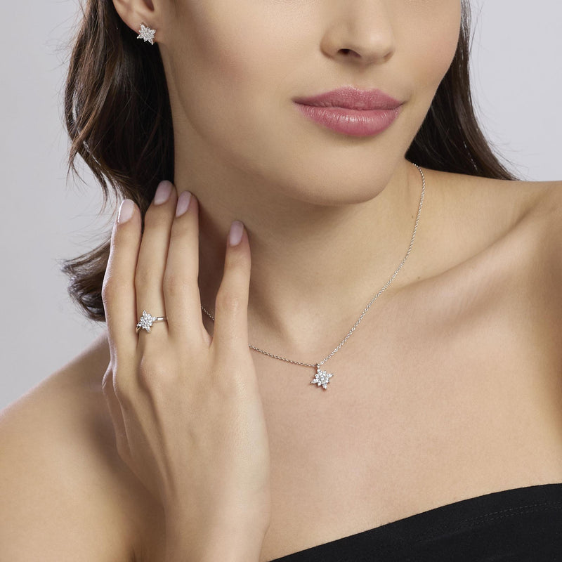 Anello con stella polare in zirconi STELLA POLARE