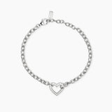 Bracciale con catena rolò e cuore BUBBLE HEART