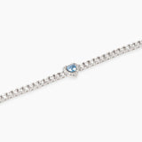 Bracciale tennis con acquamarina sintetica LOVE AFFAIR