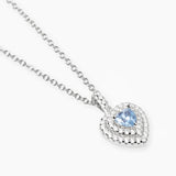 Girocollo con acquamarina sintetica e zirconi VITTORIA