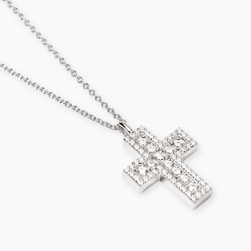 Girocollo con croce in zirconi SAVE THE QUEEN