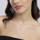 Girocollo con croce in zirconi SAVE THE QUEEN