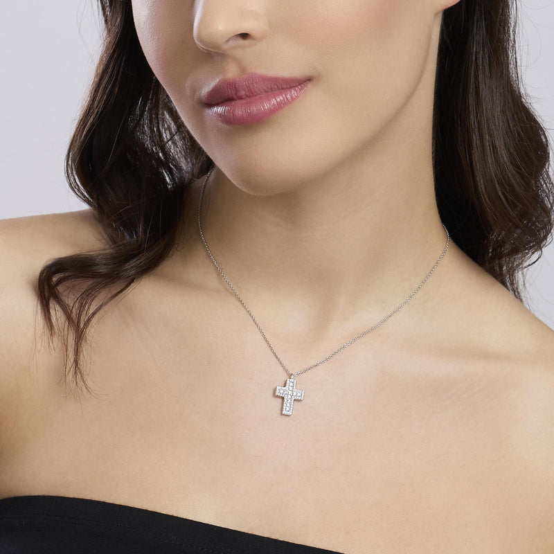 Girocollo con croce in zirconi SAVE THE QUEEN