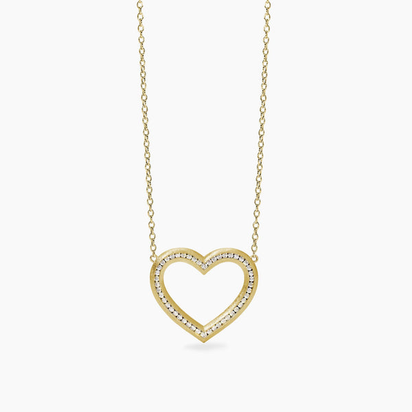 Girocollo in argento dorato con cuore VERA