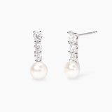 Orecchini con zirconi e perle coltivate JULIETTE