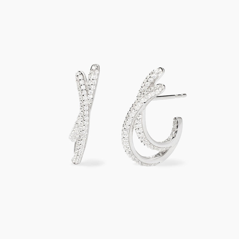 Orecchini in argento e zirconi NUVOLA