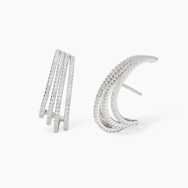 Orecchini in argento e zirconi COLPO DI FULMINE