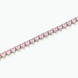 Bracciale tennis cuore con zirconi rosa Style 60