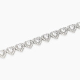Bracciale tennis con cuori in zirconi bianchi LOVE AFFAIR