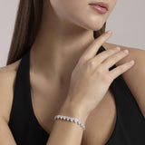 Bracciale tennis con cuori in zirconi bianchi LOVE AFFAIR