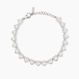Bracciale tennis con cuori in zirconi bianchi LOVE AFFAIR