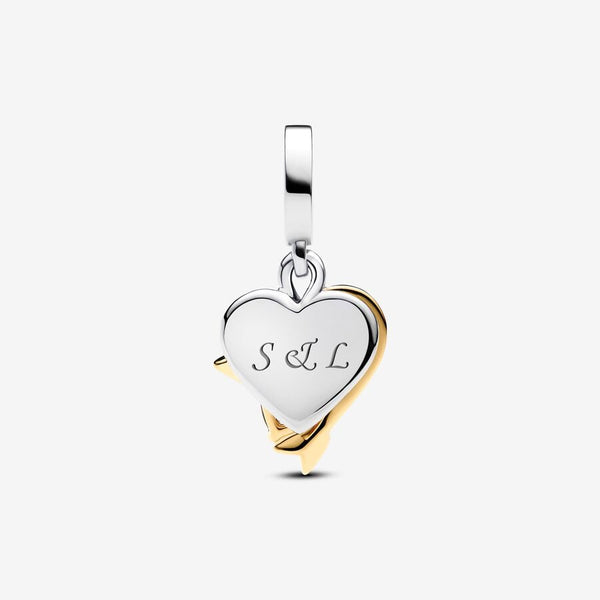 Charm Pendente Cuore con Freccia da incidere