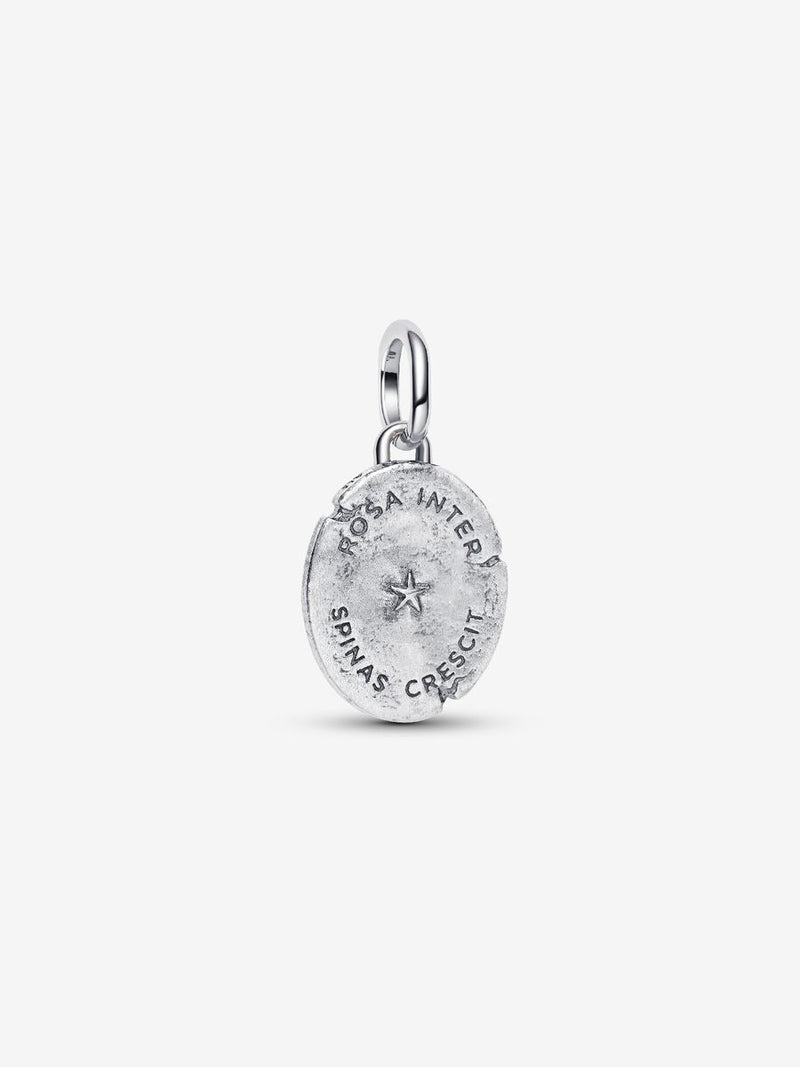 Charm Medallion Rosa "Rosa Inter Spinas Crescit"
