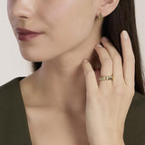 Anello aperto in argento placcato oro regolabile JANE