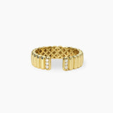 Anello aperto in argento placcato oro regolabile JANE