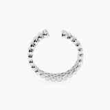 Anello aperto in argento con zirconi regolabile JANE