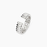 Anello aperto in argento con zirconi regolabile JANE