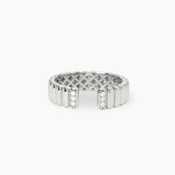 Anello aperto in argento con zirconi regolabile JANE