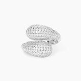 Anello in argento con pavé di zirconi bianchi ONDA PARTY
