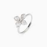 Anello in argento con fiore in zirconi FIORE MIO