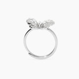 Anello in argento con farfalla in zirconi BATTITO D'ALI